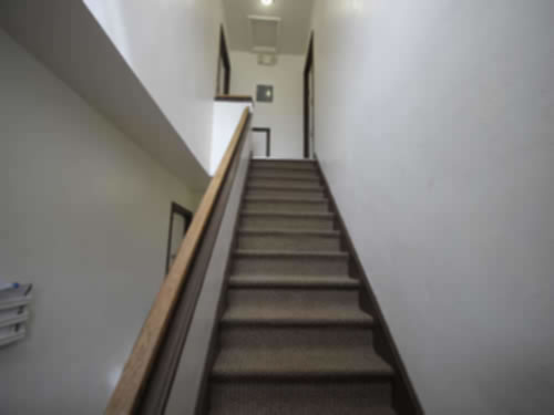 Fourplex interior stairway