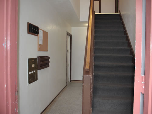 Interior entryway to The ELysian Fourplexes