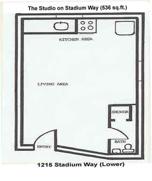 Floorplan of the Studio on 1215 Stadium Way in Pullman, Wa