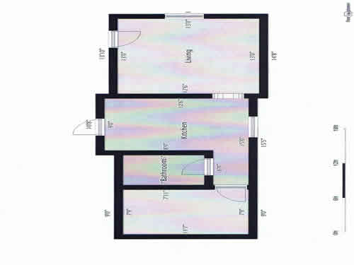 Floor plan of apartment 2 at The Hayes Fourplex, 118 S. Hayes Street, Moscow, Id