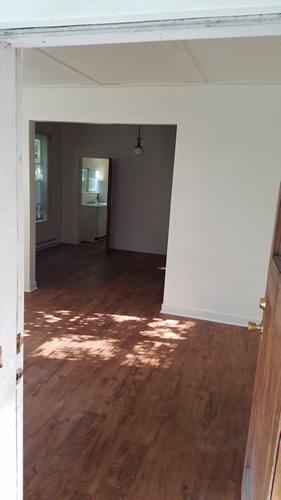 Living room and dining room