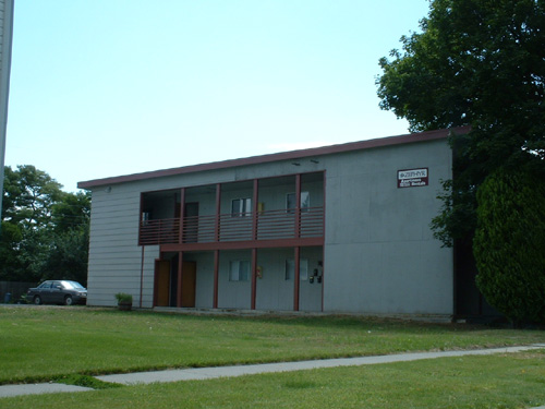 An exterior image of The Zephyr Apartments on 410 S. Lilly Street in Moscow, Id