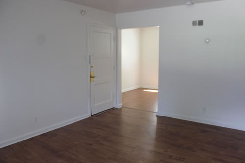 View of the dining room from the living room.