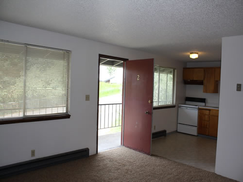 A two-bedroom at The Olympus Plus Apartments on 1200 HIllside Circle in Pullman, Wa